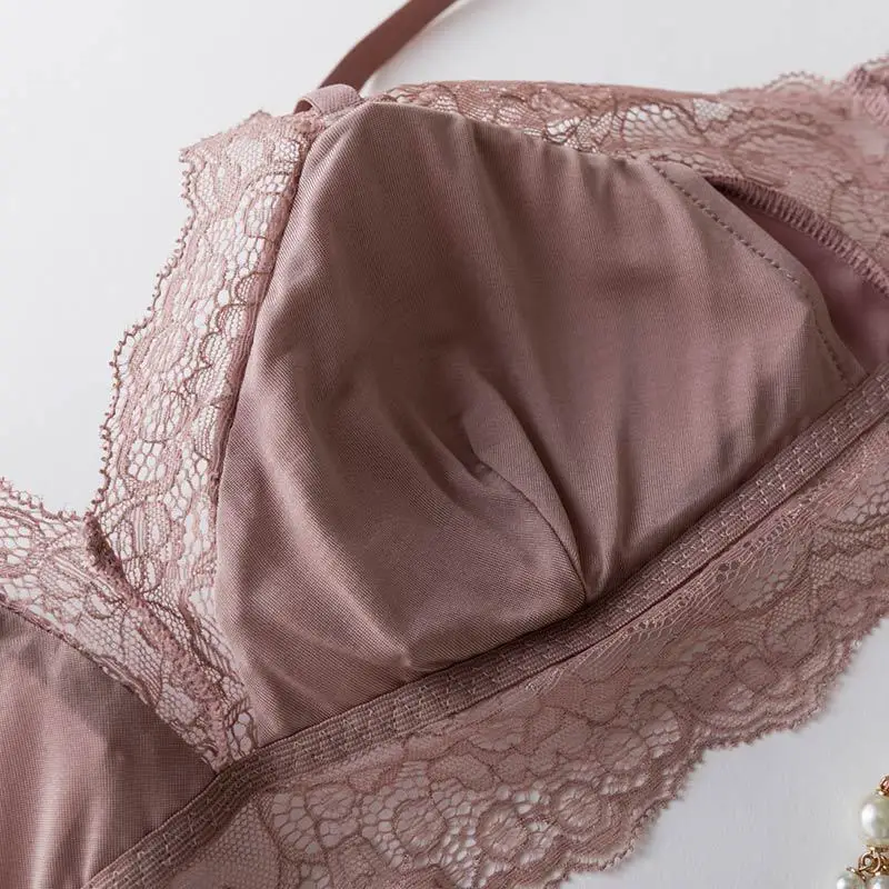 Бюстгальтер без оправы во французском стиле бюстгальтер внутри 100% шелк тутового