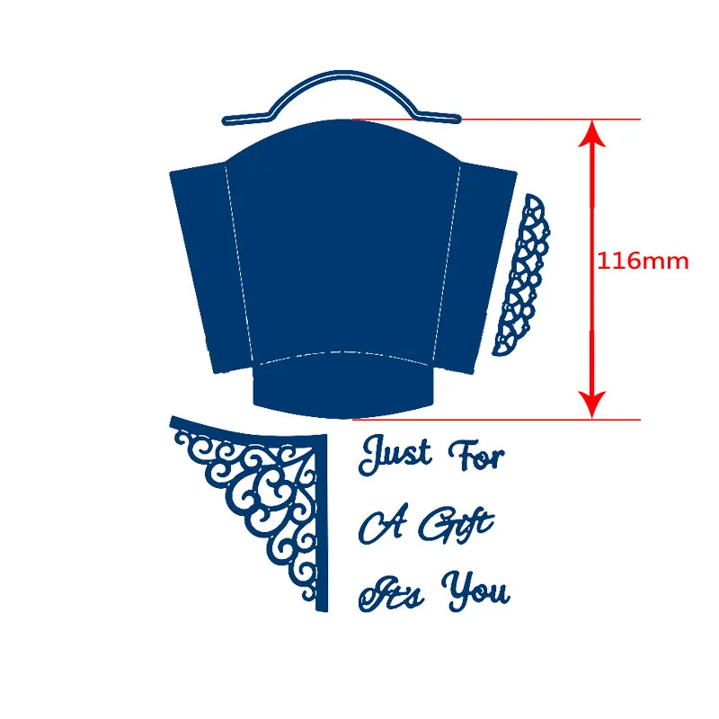 

French Fry Box Metal Cutting Dies for Card Making Scrapbooking Embossing die cuts New 2019