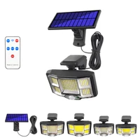 led solar lights motion sensor outdoor garden yard 3 modes night light waterproof ip65 adjustable wall lamp