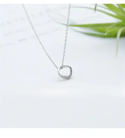 new simple necklace ladies jewelry flash geometry s925 clavicle chain korean version of the temperament art accessories