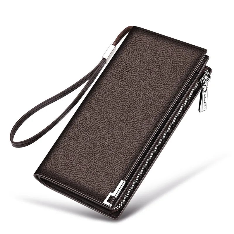 WILLIAMPOLO new Men's wallet leather long driver's license detachable wallet simple wallet business wallet men images - 6