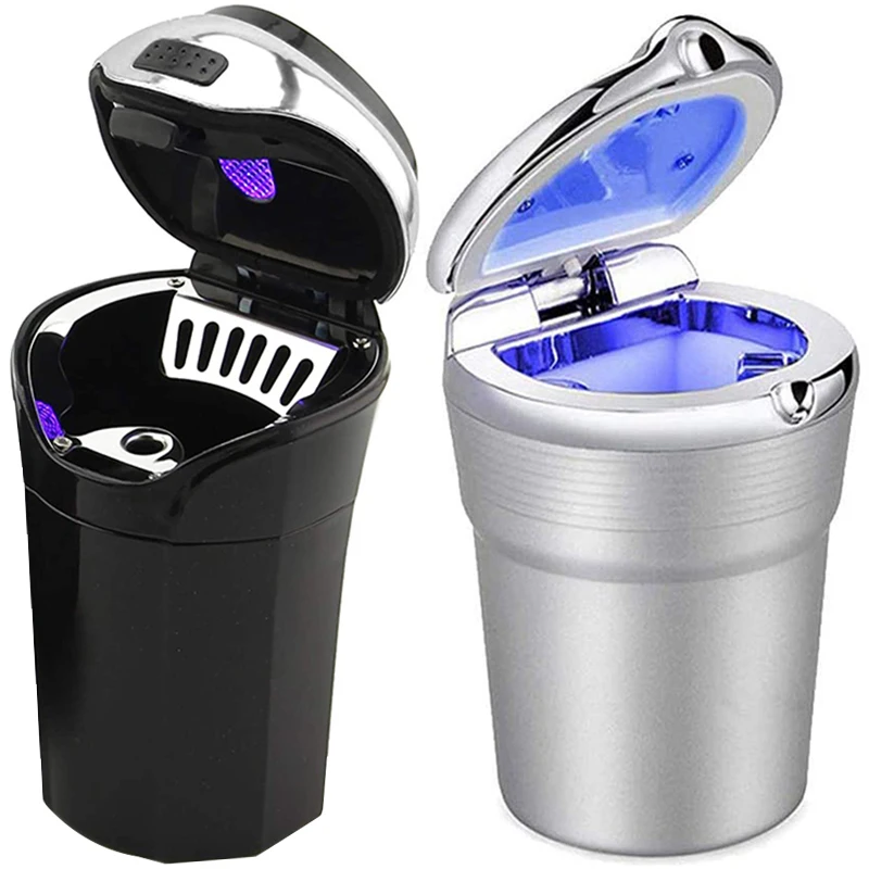 

Portable Detachable with Blue Light Indicator Smokeless Car Ashtray