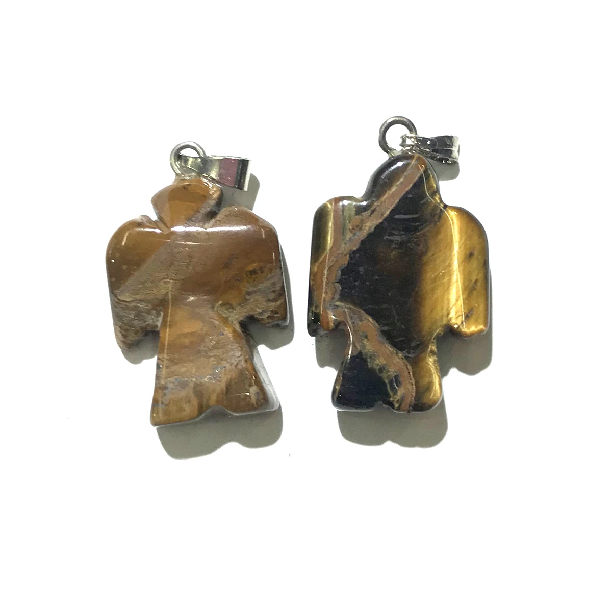 

Angel-shaped Rose Quartzs Pendant Reiki Healing Semi-precious Stone Amulet DIY Jewelry Personality Gift Size 16x22mm