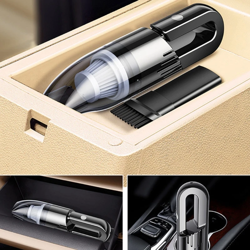 

Rechargeable Car Vacuum Cleaner Handheld Wireless Vacuum Powerful Cyclone Suction Auto for Car Home Pet Hair T84C
