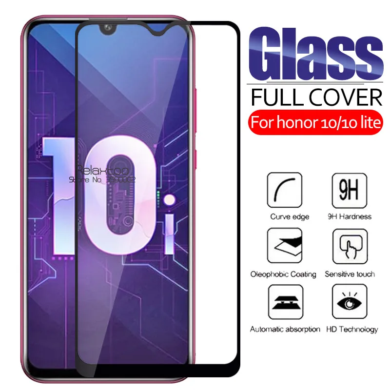 Защитное стекло для huawei honor 10i закаленное honer honor10 10 i honor10i 3D защита экрана защитная