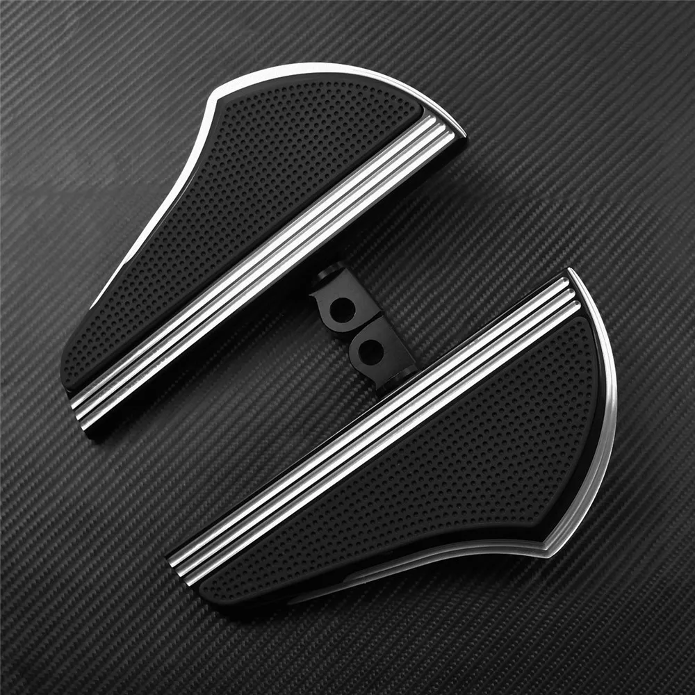 

Motorcycle Driver+Passenger Rider Footboard Floorboard Black/Black&Chrome Pedal For Harley Touring Electra Glide Dyna Softail