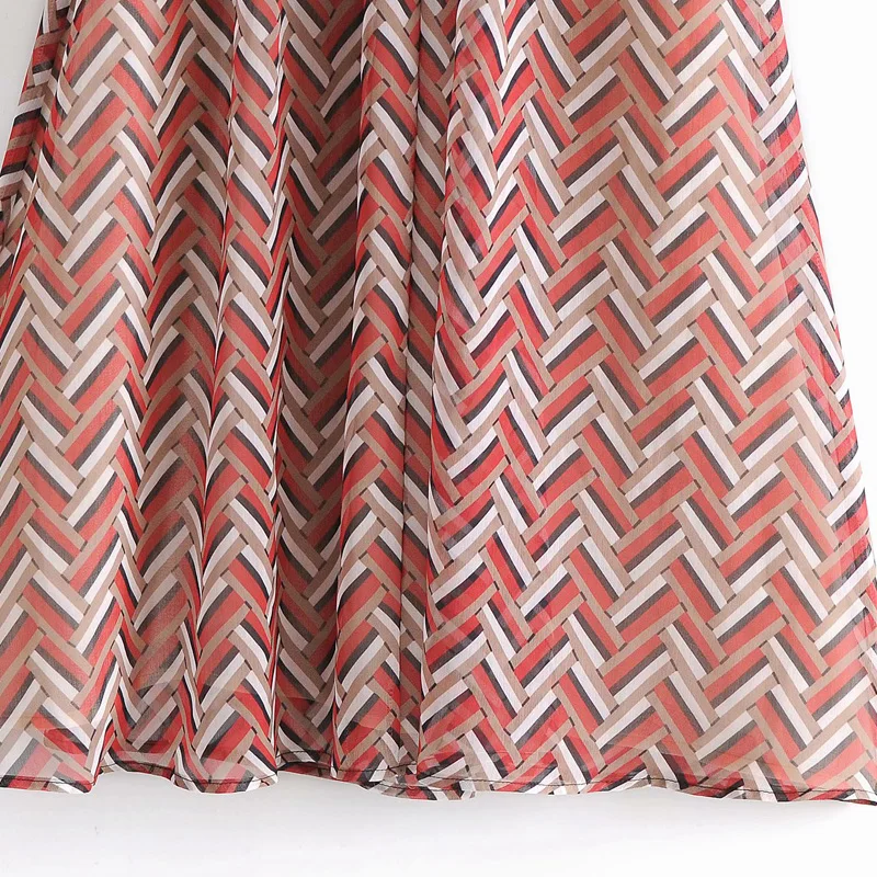 

2020 New Arrival Summer Women Long Striped Printed Dress Long Sleeves High Waist Rope Ladies Dress Elegant Girls Causal Outfits