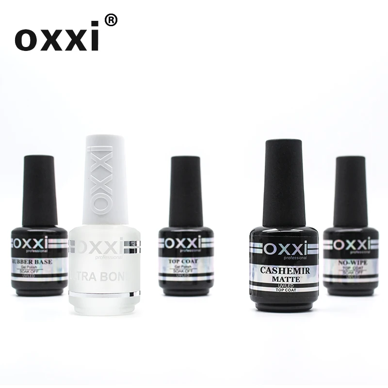 Oxxi новейшее 15 мл резиновое Базовое покрытие для ногтей полуперманентный УФ-лак праймер для ногтей без протирания верхнее покрытие ногтей большая основа и верхний гель