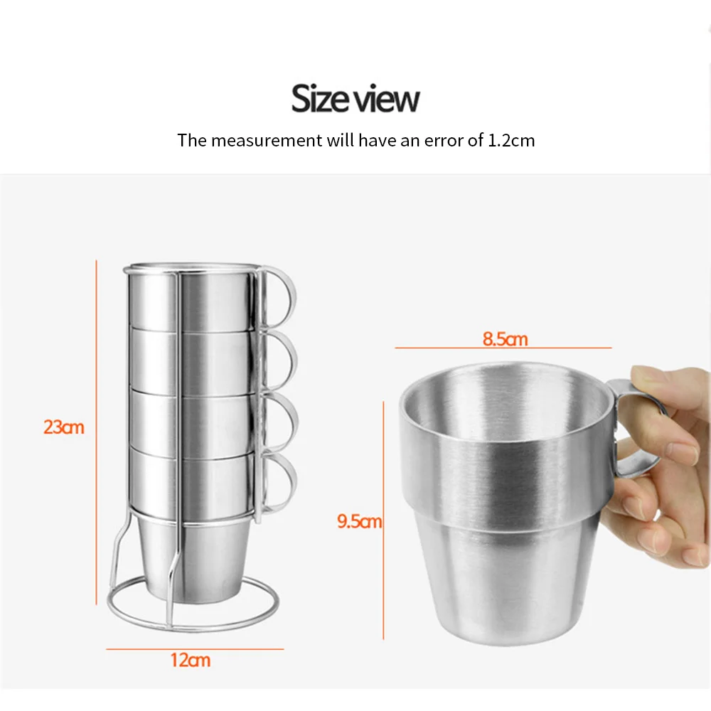 Двойная чашка из нержавеющей стали многослойный круглый дизайн гигиеническая