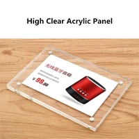 120x80mm small magnetic acrylic picture photo frame sign holder price label card holder stand