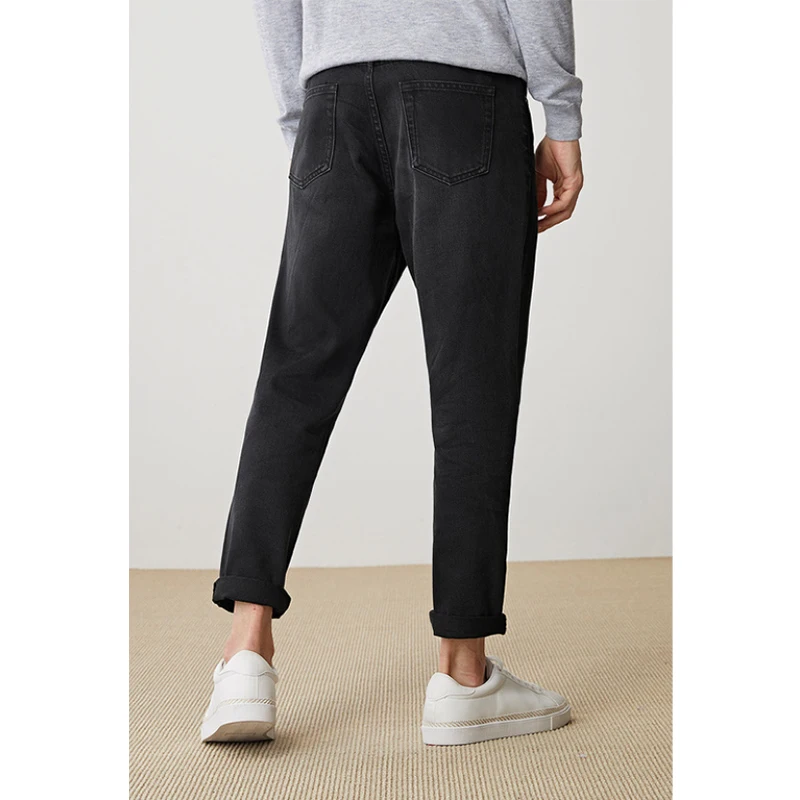 2019 Осенние эластичные мужские джинсы джинсовые джоггеры однотонные хлопковые