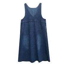 Robe rétro en Denim pour femmes, tenue d'été à bretelles, Sarafan, gilet ample, naturelle, décontractée, printemps, 2022  (1)