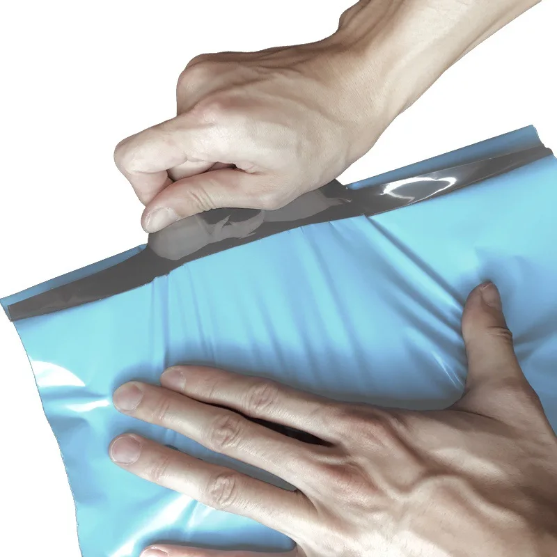 

100Pcs/Lot Light Blue Poly Mailer Plastic Shipping Bags Waterproof Mailing Envelopes Self Seal Post Bags Thicken Courier Bags