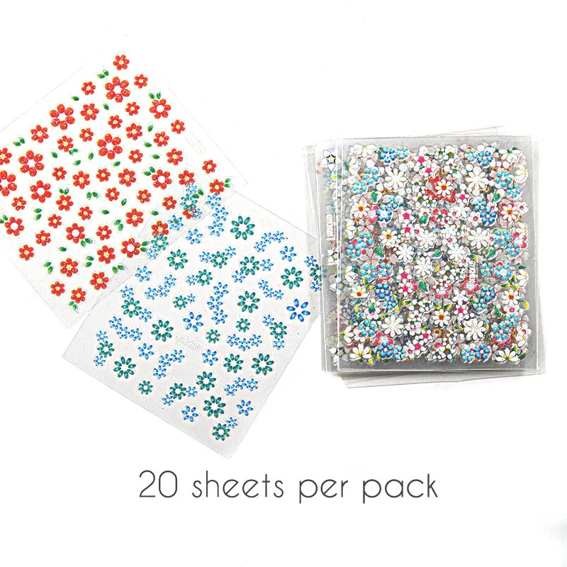 15 Sheets set The New 3D Nail Sticker Transparent Flower Leaf Series DIY Decoration | Красота и здоровье