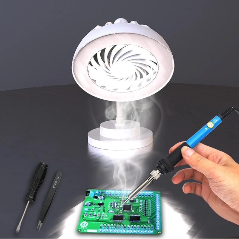 

Вытяжной вентилятор DV5V с лампой, электрическим паяльником и вентиляцией припоя, вытяжной вентилятор 5 Вт