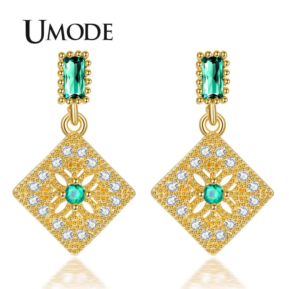 UMODE роскошные золотые серьги для женщин корейские подвески индийская мода