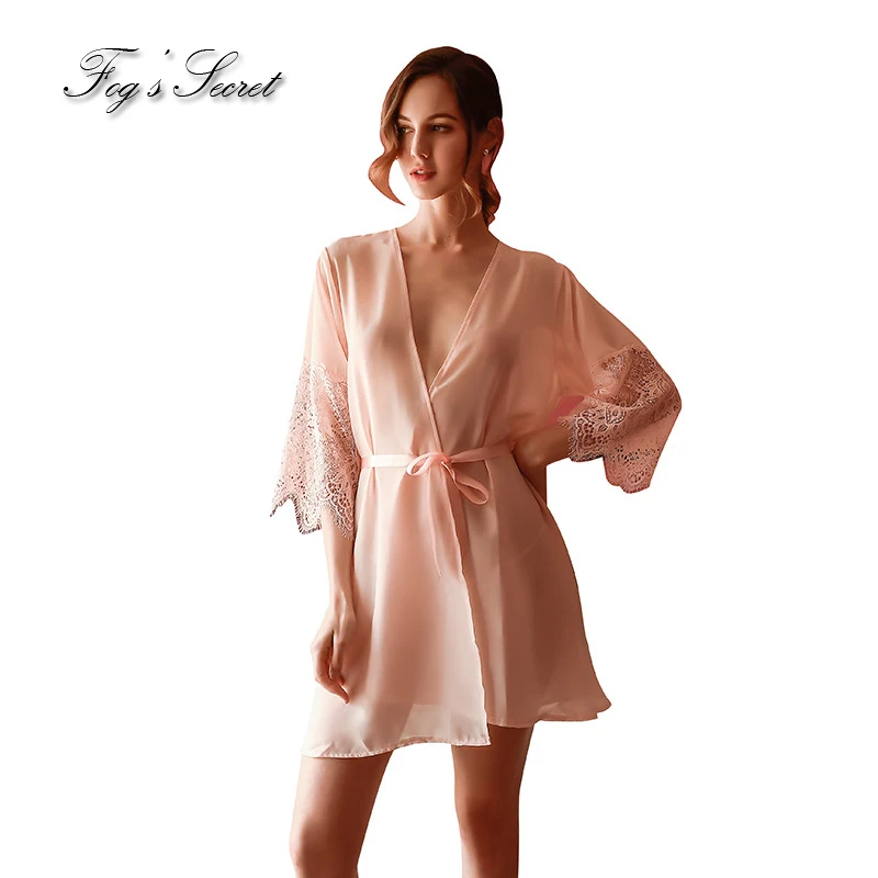 халат женский ночнушка пеньюар одежда для сна сексуальная удобная домашняя с