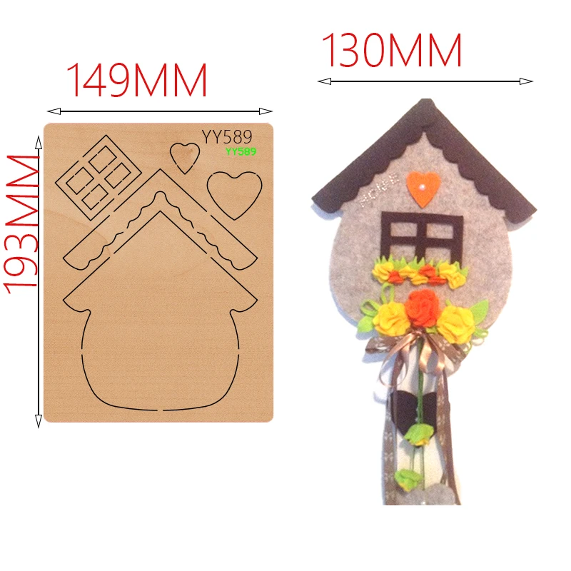 

Wooden die cutting die small house knife die YY589 is compatible with most manual die cutting cutting dies flower die cuts