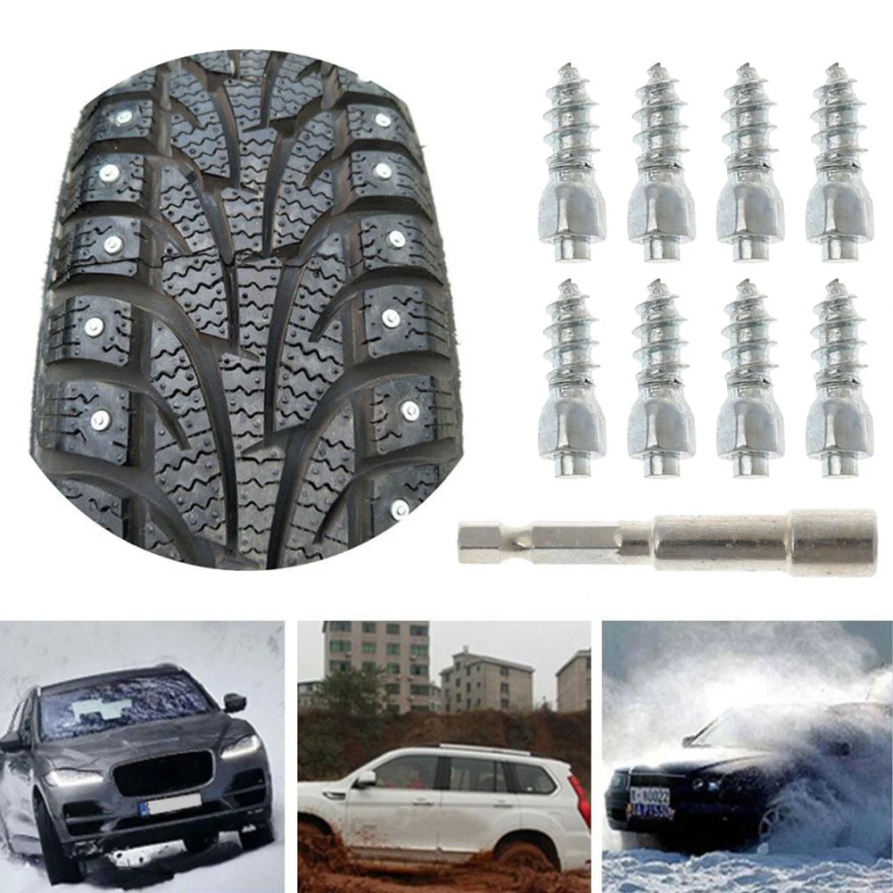 100 шт. винт-гвоздик 12 мм + 1 втулка для сверления автомобиля SUV ATV Противоскользящий