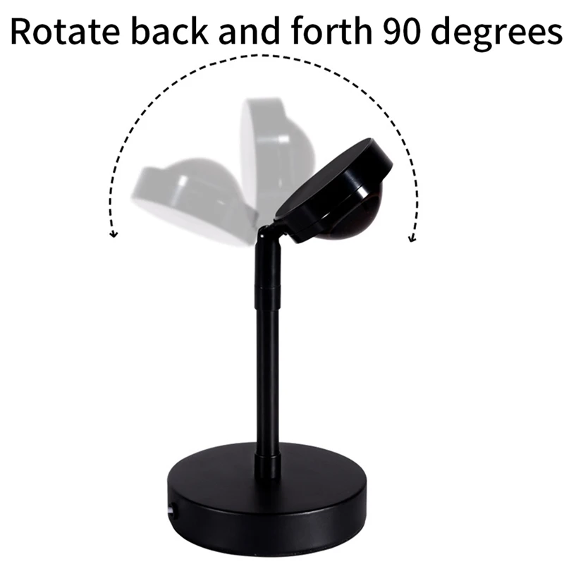 

USB Button Rainbow Sunset Projector Atmosphere Led Night Light Home Coffe Shop Background Wall Decoration Colorful Lamp