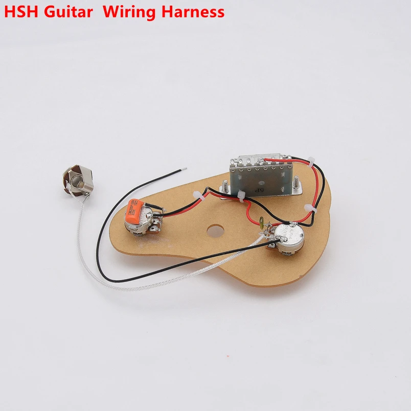 1 Set HSH Electric Guitar  Wiring Harness   (   2x 500K Alpha Pots  +  5-Way Switch  + Jack  )  for ST IBZ