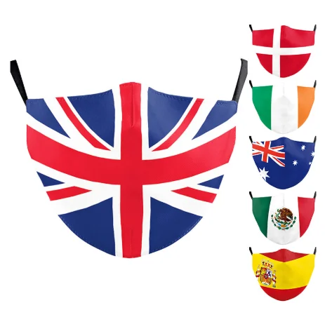 Маски с принтом Международного флага страны маски для взрослых и детей моющиеся