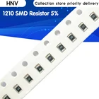 Комплект резисторов 100 SMD 1210, допуск 5%, 0R-22M, 360R, 390R, 430R, 470R, 510R, 560R, 620R, 10 Ом, полное значение, доступно, набор сделай сам, шт.