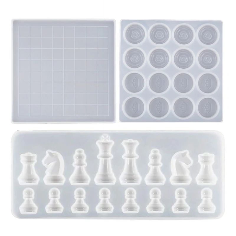

Набор шахматных фигур «сделай сам», шахматные шашки, шахматная доска, силиконовая форма