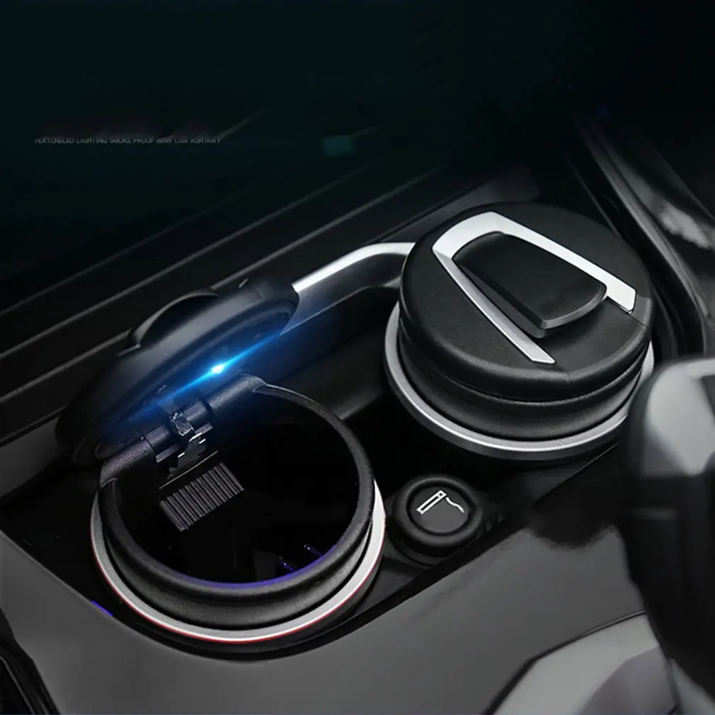 Портативный размер автомобильная светодиодная пепельница мусорная корзина