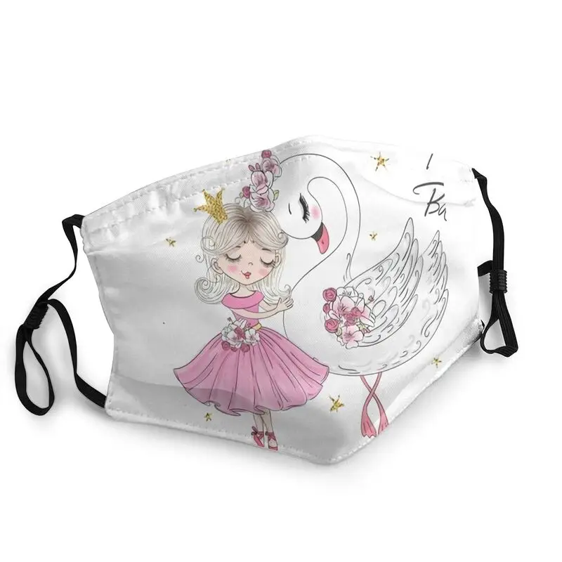 

Ballet Girl Washable Face Mask Adult Unisex Cartoon Ballerina Dancer Anti Dust Haze Protection Cover Respirator Mouth Muffle