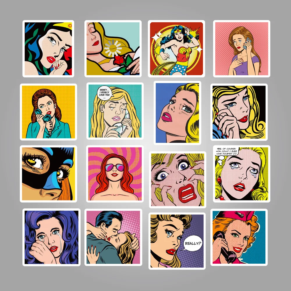 103050100pcs pop art stickers skateboard guitar suitcase laptop bike phone car waterproof joke graffiti sticker decal kid toy free global shipping