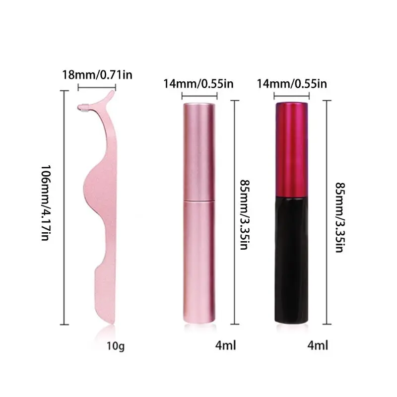 

5 Pairs 3D Magnetic Eyelashes with Magnetic Eyeliner and Tweezer Set Makeup Tool