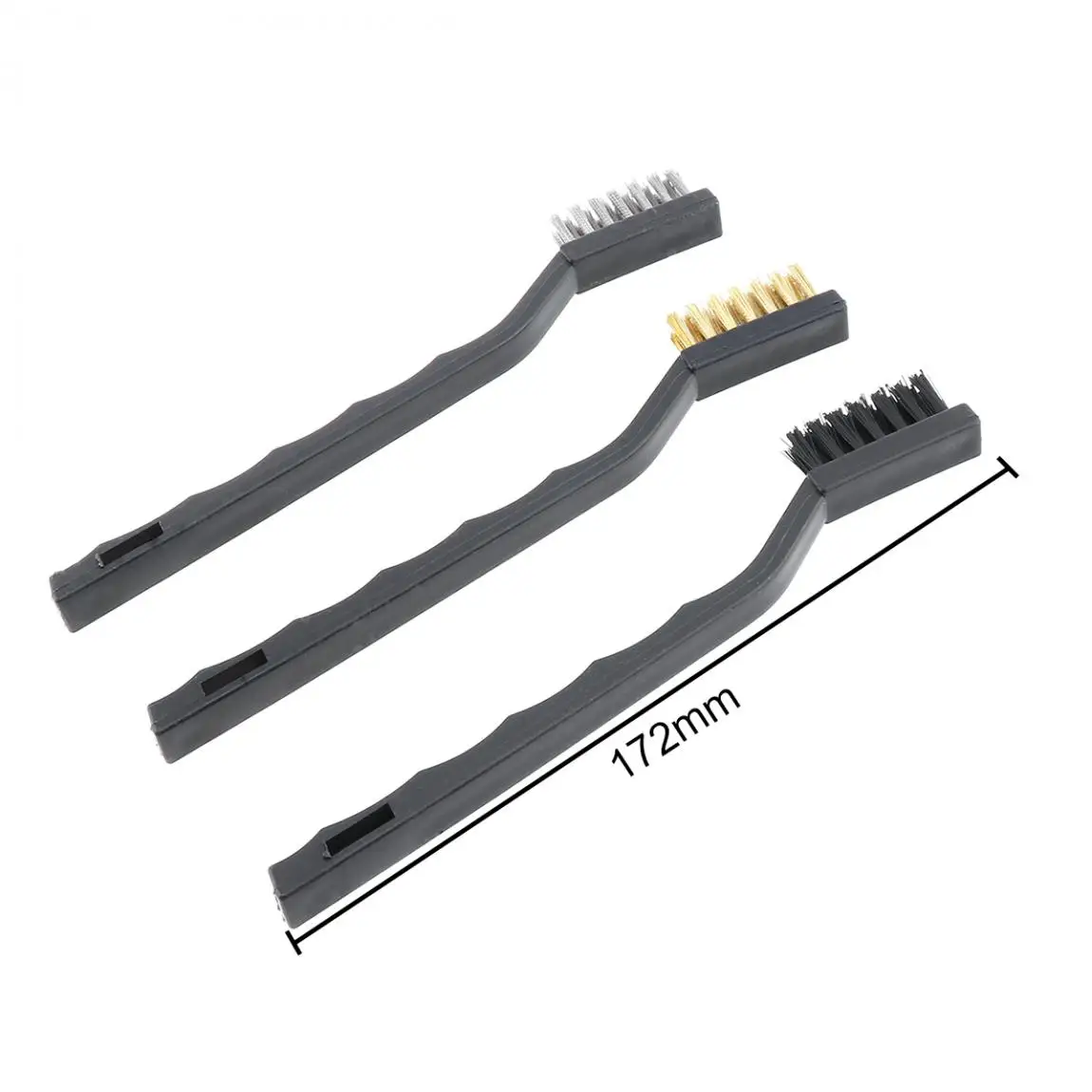 

3pcs /set Wire Brush Set Steel Nylon Cleaning Polishing Rust Brush Metal Cleaning Brush Tool Wire Brush