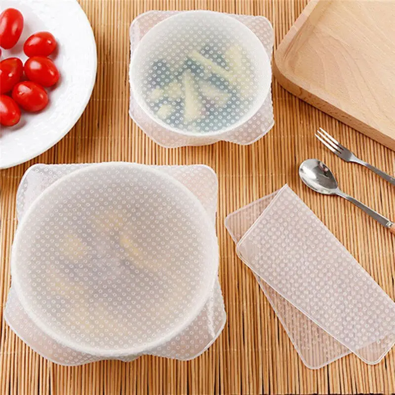 

1 Piece Keeping Food Fresh Silicone Wrap Super Stick Resuable Stretch Lids Seal Vacuum Bowl Cover WrapPractical Kitchen Tool