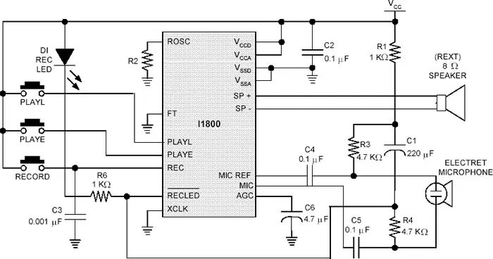 Миниатюрная цифровая запись и воспроизведение технические модули движение