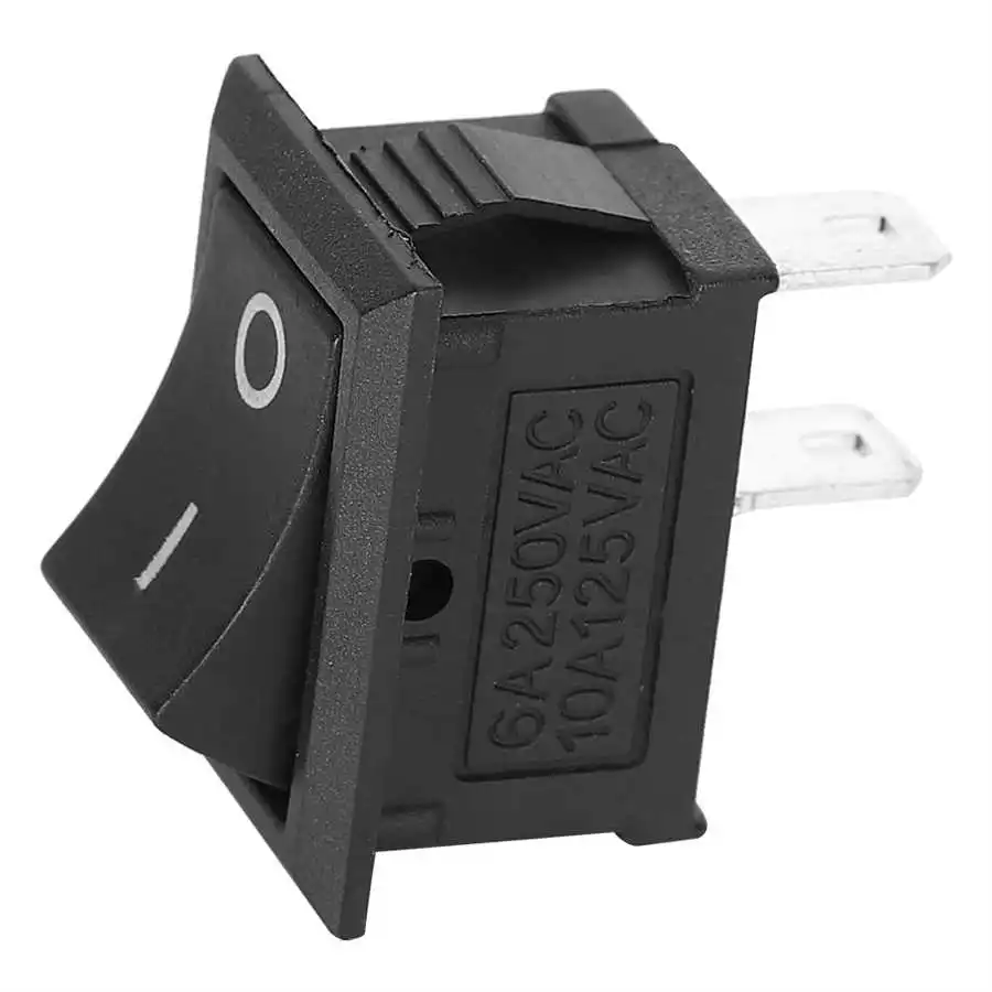 

10PCs 2-Pin Switch Rocker On/Off 2-Position Plastic Industrial Accessories Black