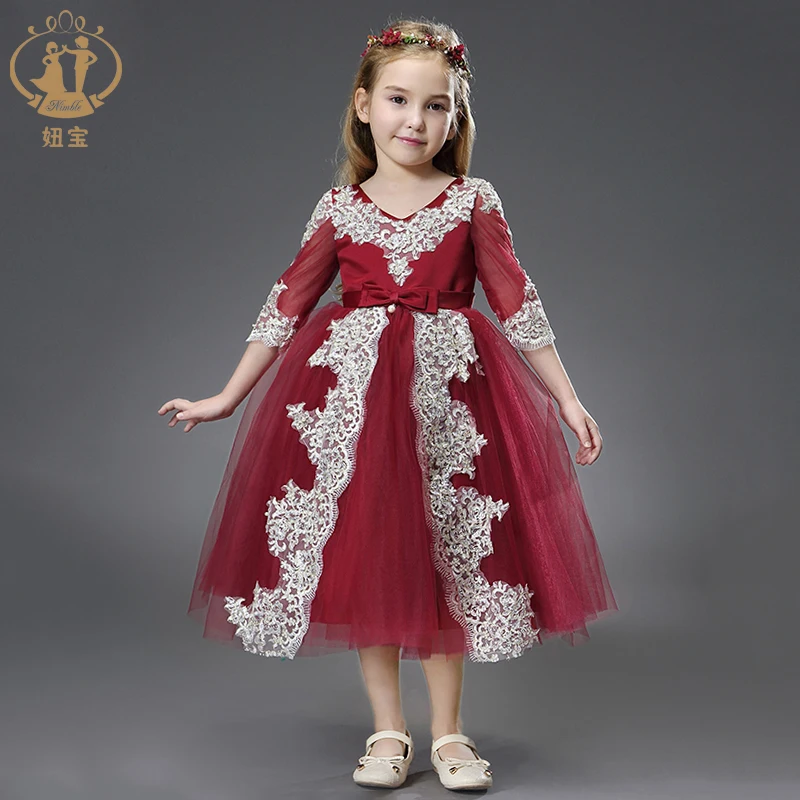 Детское свадебное платье с открытой спиной цветочным принтом фортепиано костюм |