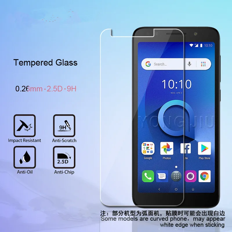 Закаленное стекло 2.5D с полным покрытием для Alcatel 1X 3 3C 3X 3V A7 A7XL A3 A3XL A30, Защитная пленка для экрана, 3 шт.