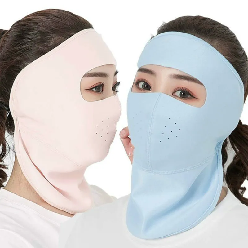 Женская тонкая дышащая Солнцезащитная маска из вискозы летняя на все лицо с