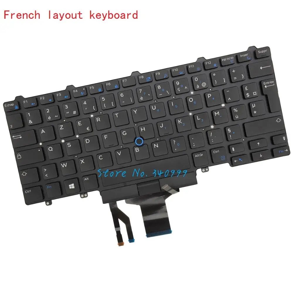 Новая клавиатура Azerty Fr для DELL Latitude E5450 E5470 E7450 E7470 с французской