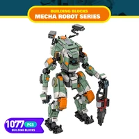 moc titan fall bt 7274 pioneer titan game series robot technical building blocks military mecha war childrens toys boy toy gift