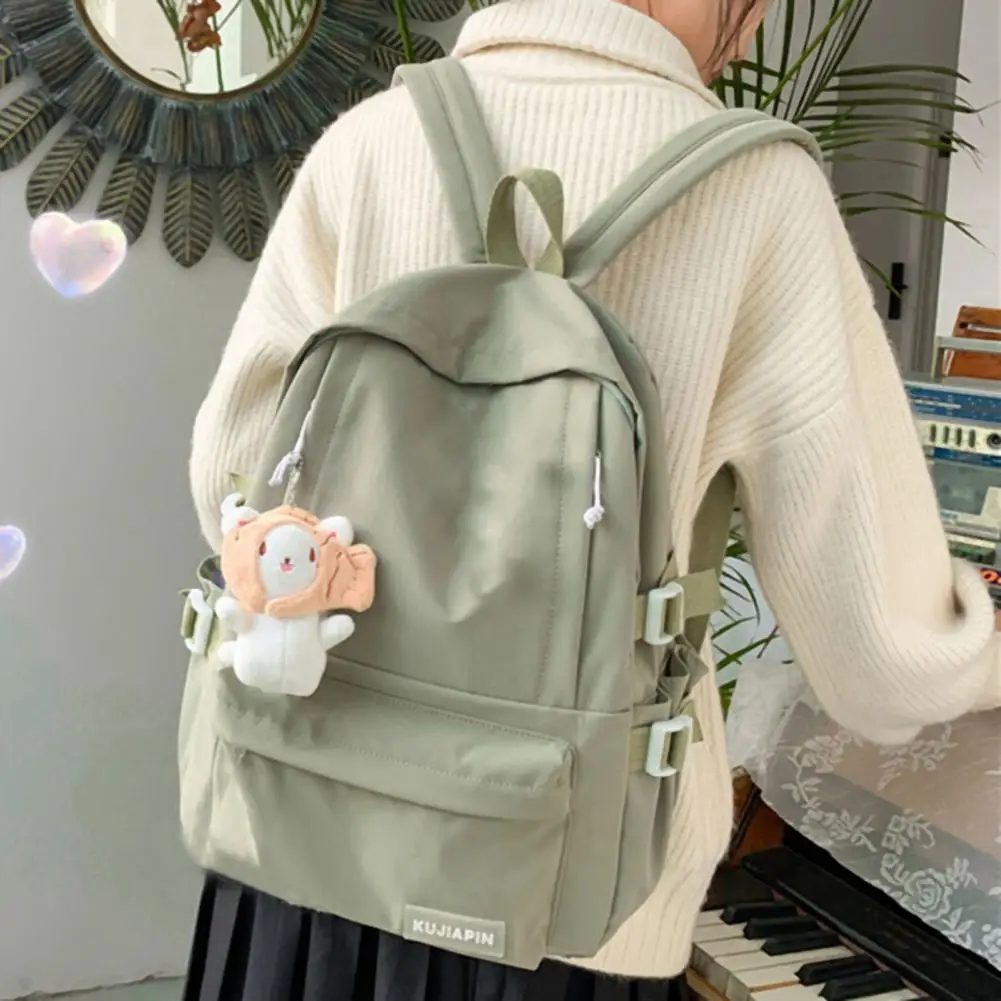 

Students Backpack Pink Blue Girls School Bag Nylon Softback Campus Style Rucksack Travel Bagpack Female Backpacks