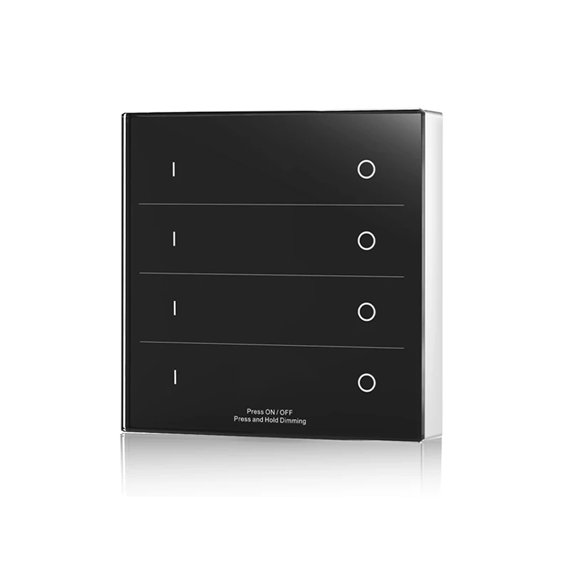 

86 Wall Mounted Touch Panel DC 3V 2.4G RF Dimming Wireless Remote Control 3 Zones for Single Color Strip Push On Off Switch