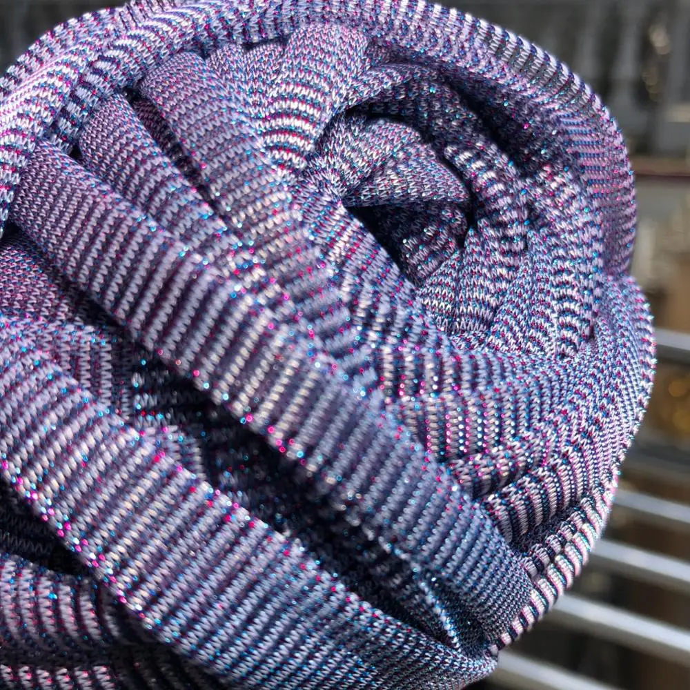 Металлическая футболка полые сетчатые блестящие пряжи для рукоделия вязание