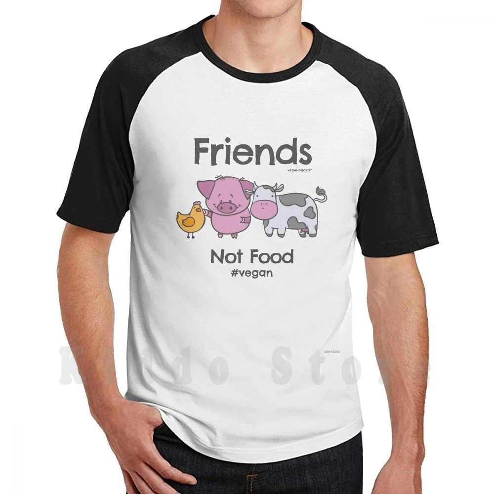 

Friends Not Food T-Shirt For Vegans And T Shirt Print For Men Cotton New Cool Tee Animals Animal Love Pet Funny Vegan Fun