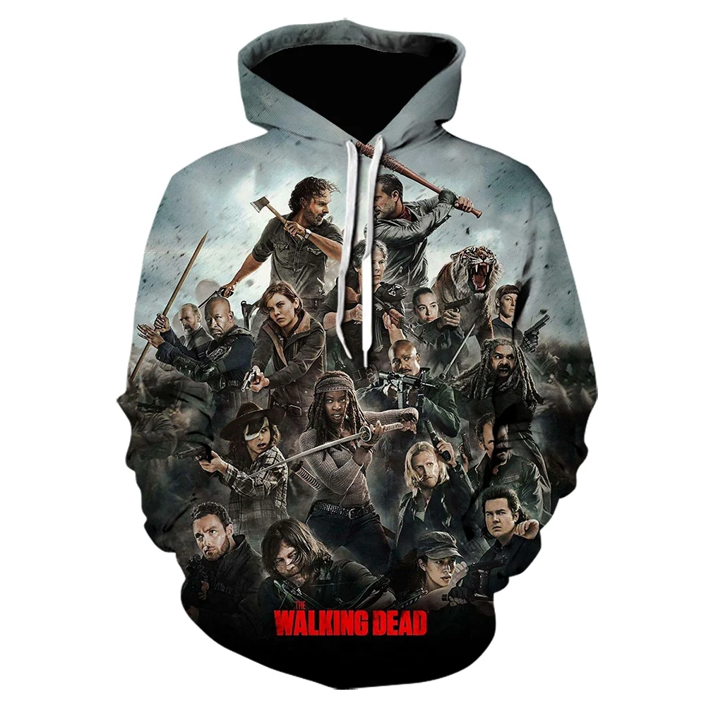 2020 Newest Fashion Sweatshirt Men / Women 3d Hoodies Print The Walking Dead Unisex Outerwear Hooded autumn and winter | Мужская одежда