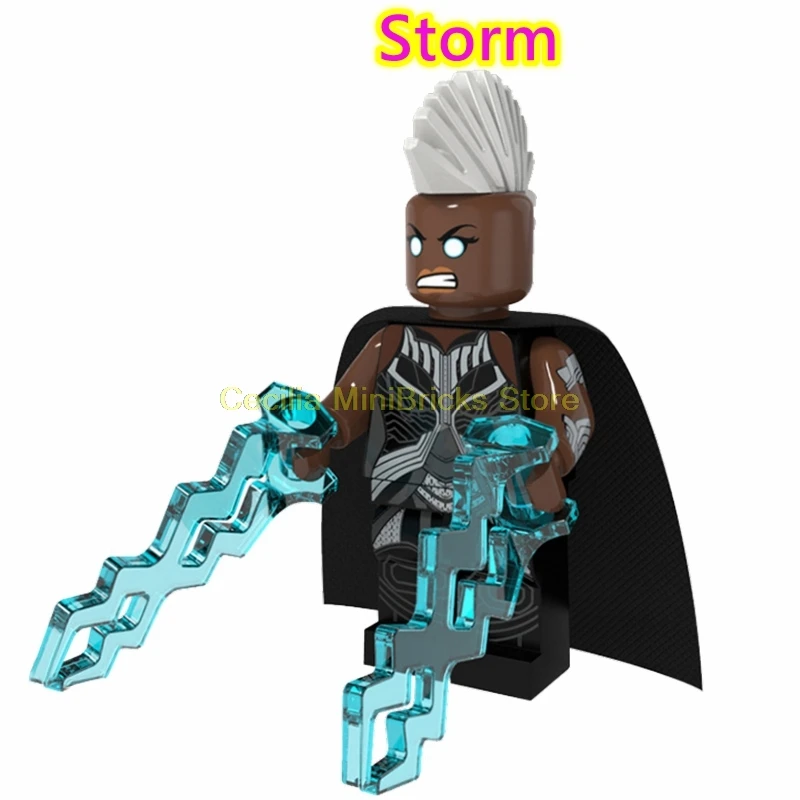 Storm X-men Марвел Росомаха Жан Грей проф X Магнето Apocalypse Rogue Thanos строительные блоки игрушки для детей - Цвет: Storm