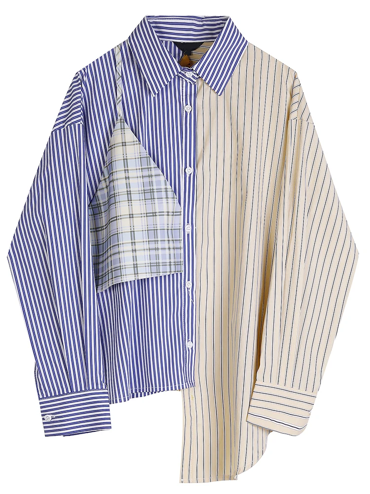 

Fashion Striped Shirts Women 2020 New Spring and Autumn Long Sleeve Ladies Blouses and Tops Korean Style Women Clothing T814