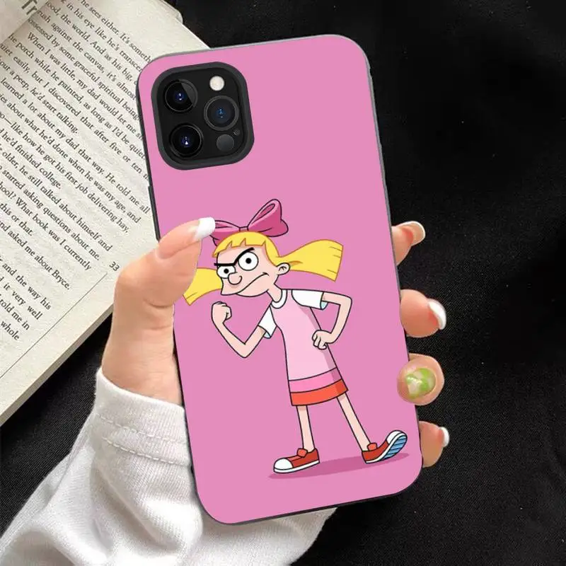 Hey Arnold Helga cute funny cartoon Phone Case For iPhone 11 8 7 6 6S Plus X XS MAX 5 5S SE 2020 XR 11 pro DIY capa images - 6