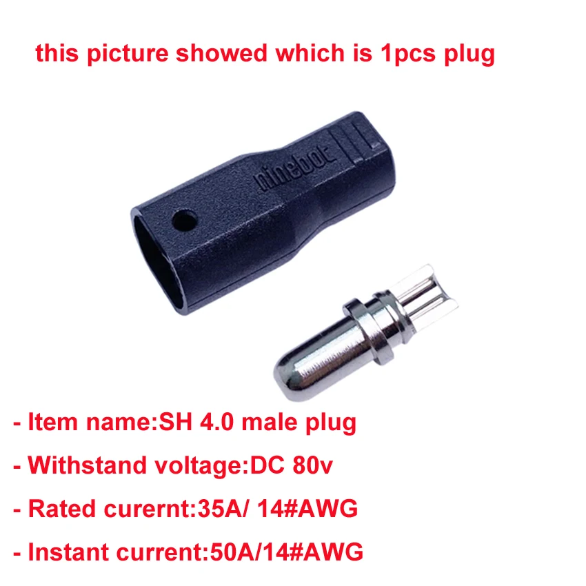 

2pcs DIY Model Electric Power Soldering Connector SH4.0 Male Plug w Protection Cover Welding Banana Plugs 80V 35A Large Current